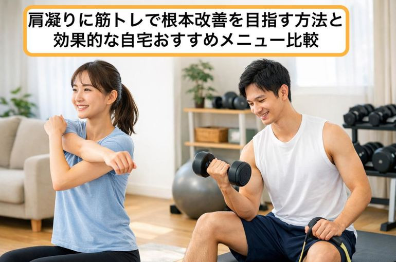 肩凝りに筋トレで根本改善を目指す方法と効果的な自宅おすすめメニュー比較
