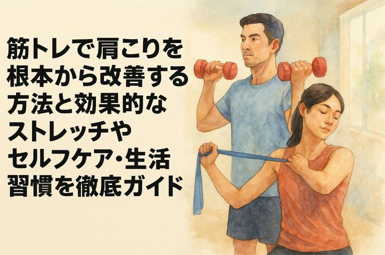 筋トレで肩こりを根本から改善する方法と効果的なストレッチやセルフケア・生活習慣を徹底ガイド