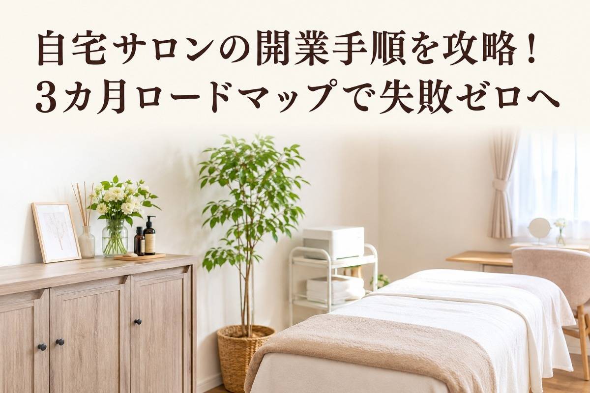 自宅サロンの開業手順を攻略！3カ月ロードマップで失敗ゼロへ