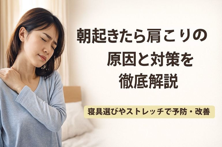 朝起きたら肩こりがひどい原因と対策を徹底解説｜寝具選びやストレッチで予防・改善